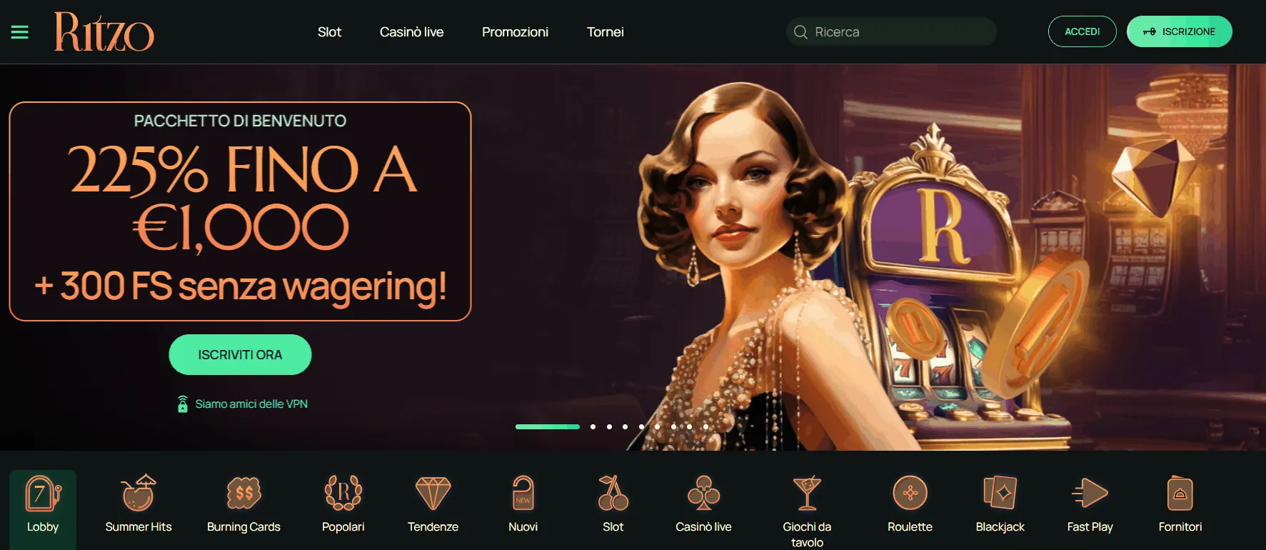 Offerta di benvenuto Ritzo Casino